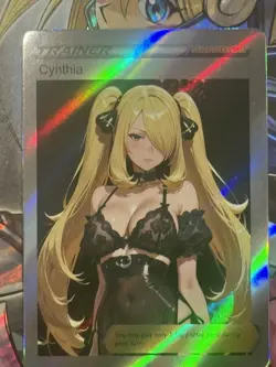 Pokemon Cynthia Anime Waifu Custom DIY Trainer Art Pokemon card - Image 2
