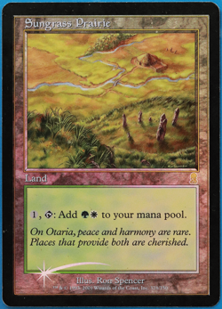 Sungrass Prairie FOIL Odyssey HEAVILY PLD Land Rare CARD (506038) ABUGames - Image 1