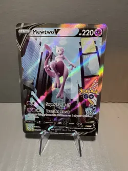 Pokemon Card - Mewtwo V (Alternate Full Art) 072/078 Pokemon GO Holo NM - Image 1