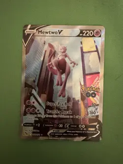 Pokemon Card - Mewtwo V (Alternate Full Art) 072/078 Pokemon GO Holo NM - Image 3