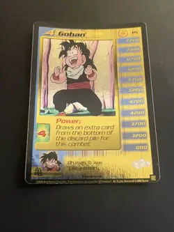 DRAGON BALL Z CCG GOHAN LVL 4 P5 GOLD FOIL SAIYAN SAGA PROMO!! BEND ON CARD!! - Image 1