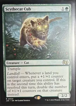 MTG - Scythecat Cub Foundations Jumpstart Regular - Image 1