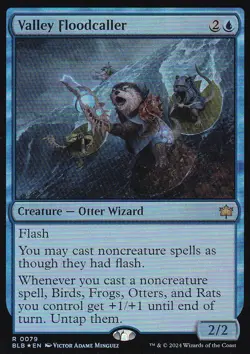 Valley Floodcaller 0079 Rare Foil - Bloomburrow - MTG NM - Image 1