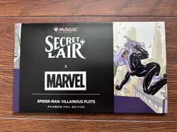 MTG Secret Lair x Marvel's Spider-Man Villainous Plots Rainbow Foil Magic SEALED - Image 1