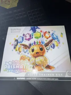 Brand NewEmpty Pokemon Prismatic Evolutions ETB Box With Everything Except Packs - Image 1