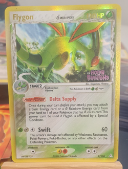 2006 Pokemon STAMPED EX Holon Phantoms Holo FLYGON 7/110 Delta Species - Image 3
