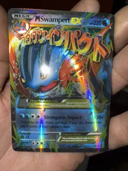 ￼ Pokemon Mega Swampert EX XY87 Promo Holo Mega EX Near Mint RAW - Image 1