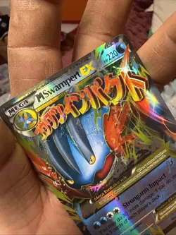 ￼ Pokemon Mega Swampert EX XY87 Promo Holo Mega EX Near Mint RAW - Image 3
