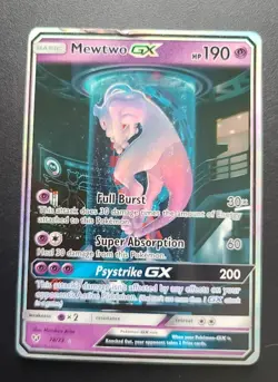 Pokemon TCG Mewtwo GX Shining Legends 78/73 Secret Rare MP Rare - Image 1