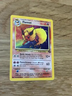 Pokemon English Jungle Flareon Holo #3/64 1999 WOTC Wizards off the Coast LP - Image 1