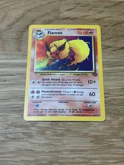 Pokemon English Jungle Flareon Holo #3/64 1999 WOTC Wizards off the Coast LP - Image 4