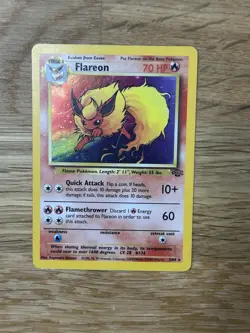 Pokemon English Jungle Flareon Holo #3/64 1999 WOTC Wizards off the Coast LP - Image 5