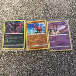 Pokemon Evolving Skies Galarian moltres 093/203 articuno 063/203 zapdos 082/203 - Image 1