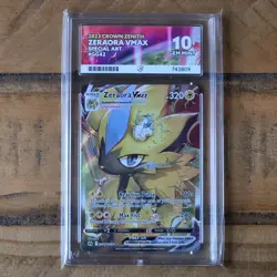 Pokemon Zeraora VMAX Crown Zenith: Galarian Gallery GG42/GG70 Ace Gem Mint 10 - Image 1