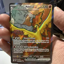 Pokemon Team Rocket's Moltres EX Holo Double Rare 208/182 Destined Rivals - Image 1