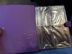 1999 Pokemon { Pikachu and Ash on cover} purple 4 Pocket 30 Page Binder - Image 2