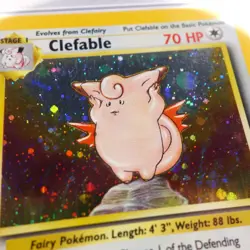 Pokemon PSA 7 Clefable Holo 5 Base Set Two 2 - Image 3