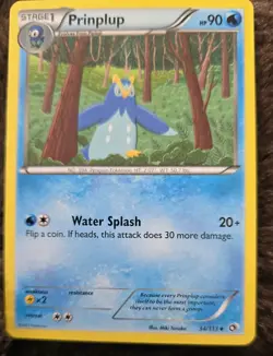 Pokemon TCG Prinplup Ledgendary Treasures Uncommon 34/113 Stage 1 - Image 1
