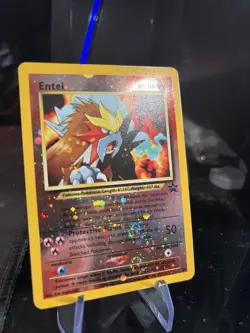 Pokemon TCG Entei Black Star Promos Holo Double Swirls!! Near Mint - Image 3