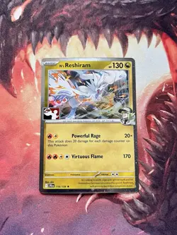 N's Reshiram 116 COSMOS Holo Pokemon Play! STAMPED Prize Pack Series 8 PROMO 🪐 - Image 2