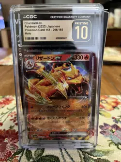 2023 Pokemon Japanese 151 Charizard ex Holo 006/165 RR CGC PRISTINE 10 TCG - Image 1