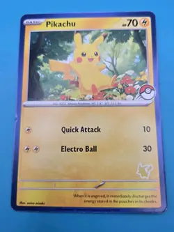Pokemon Pikachu TCG Blue Border My First Battle Exclusive Stamp Promo - Image 1