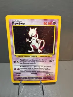 Pokemon Card - Mewtwo 010/102 Base Set Holo - Image 1
