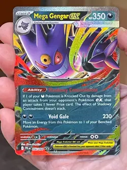 POKEMON MEGA GENGAR EX 056/094 DOUBLE RARE HOLOFOIL PHANTASMAL FLAMES NM CARD - Image 1