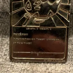 Burger King - 23k Gold Plated Trading Card - Togepi - 1999 - Pokemon - Vintage - Image 4