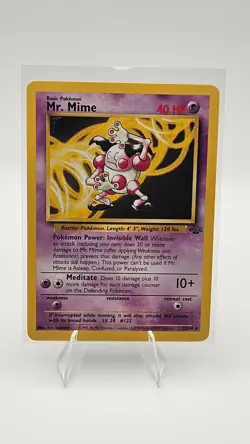 Pokemon TCG Mr. Mime 22/64 Jungle Set Unlimited Non-Holo Rare Card NM - Image 1