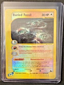 Buried Fossil 47/144 Common Skyridge Reverse Holo Pokemon Card - Image 3