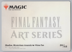 MTG - Final Fantasy - Shadow, Mysterious Assassin Art Card (Gold-Stamped) -e465 - Image 2