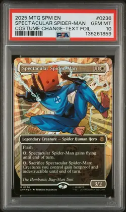 PSA 10 GM Magic the Gathering Spectacular Spider-Man Textured Foil 0236 Marvel - Image 1