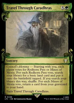 x1 Travel Through Caradhras - Showcase Scrolls R MTG Commander: The Lord of the - Image 1