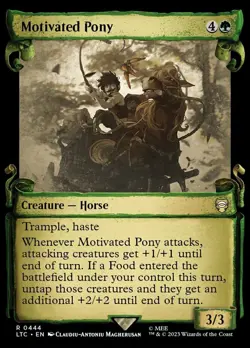 x1 Motivated Pony - Showcase Scrolls R MTG Commander: The Lord of the Rings: Tal - Image 1
