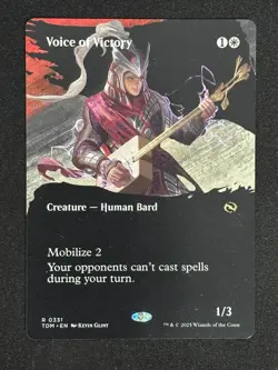 1x MTG Voice of Victory (Borderless) - Tarkir: Dragonstorm (TDM) #331 - Magic - Image 1