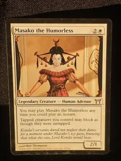MTG 🔥 Masako the Humorless 🔥🌟Rare🌟 Champions of Kamigawa Magic the Gathering - Image 1
