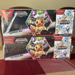 (2) Pokemon Sam's Club Prismatic Evolutions Surprise Box + Booster Bundle Lot - Image 1