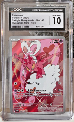 Enamorus 180/167 CGC 10 – Twilight Masquerade Secret Illustration Rare Pokemon - Image 1
