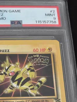 1999 Pokemon WotC Black Star Promo Electabuzz #2 PSA 9 MINT Movie Promo - Image 4