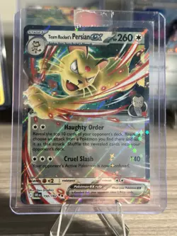 Pokemon TCG SV10 Team Rocket's Persian ex # 150 / 182 Double Rare Near Mint - Image 1