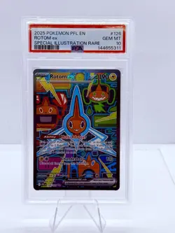 2025 POKEMON PFL EN-PHANTASMAL FLAMES SPECIAL ILLUSTRATION RARE ROTOM EX PSA 10 - Image 1