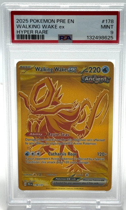 Walking Wake ex Gold Hyper Rare PSA 9 MINT (2025) Pokemon PRE 178/131 - Image 1