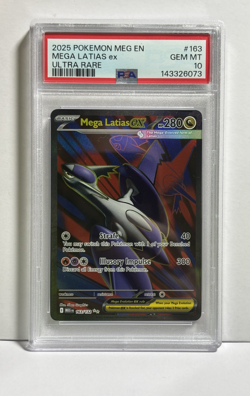 2025 POKEMON MEG EN-MEGA EVOLUTION ULTRA RARE #163 MEGA LATIAS EX PSA 10 - Image 1