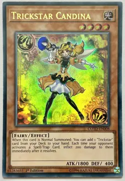 COTD-EN008 Trickstar Candina - Ultra Rare 1st Edition Lightly Played YuGiOh - Image 1