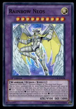 Yu-Gi-Oh TCG Legendary Collection 2 #LCGX-EN074 Rainbow Neos Super Rare,1st Ed. - Image 1