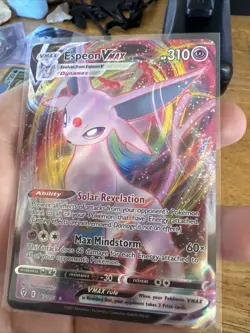 Espeon VMAX Holo Ultra Rare Pokemon TCG Card Evolving Skies 065/203 - Image 1