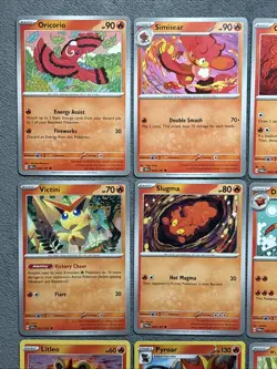 Fire Pokemon Cards Lot Charmander Growlithe Fennekin Victini Quilava + More - Image 2