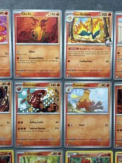 Fire Pokemon Cards Lot Charmander Growlithe Fennekin Victini Quilava + More - Image 3