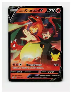 Lance's Charizard V Pokemon Card Promo SWSH133 Celebrations Black Star NM - Image 1